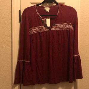 Boho Anthropologie Meadow Rue Blouse